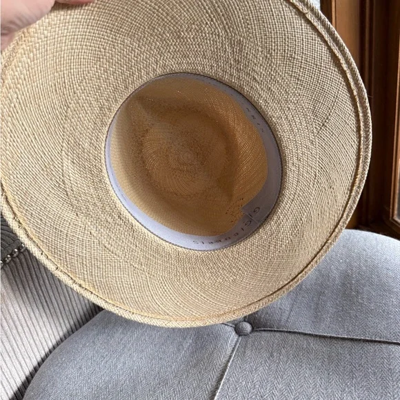 Gigi Burris Millinery Jeanne Fedora Straws Hat with Black Band - Picture 9 of 9